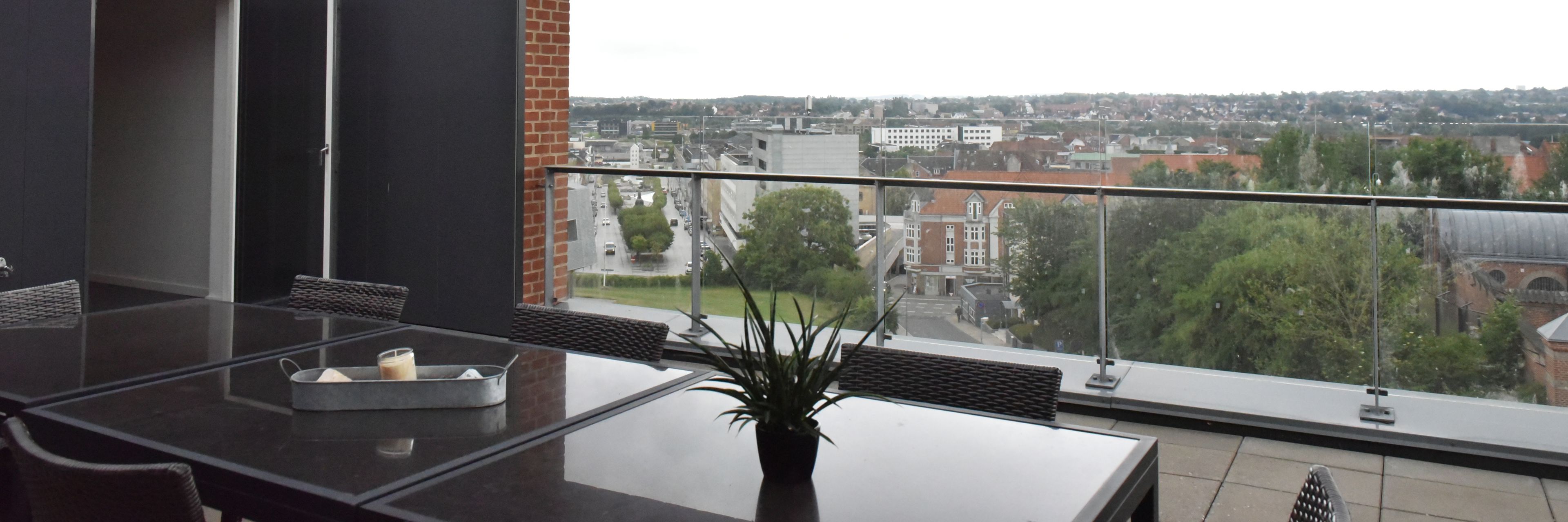 Terrasse med udsigt på Thors Bakke